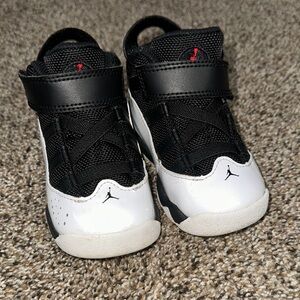 Jordan Kids Black and White Sneakers
